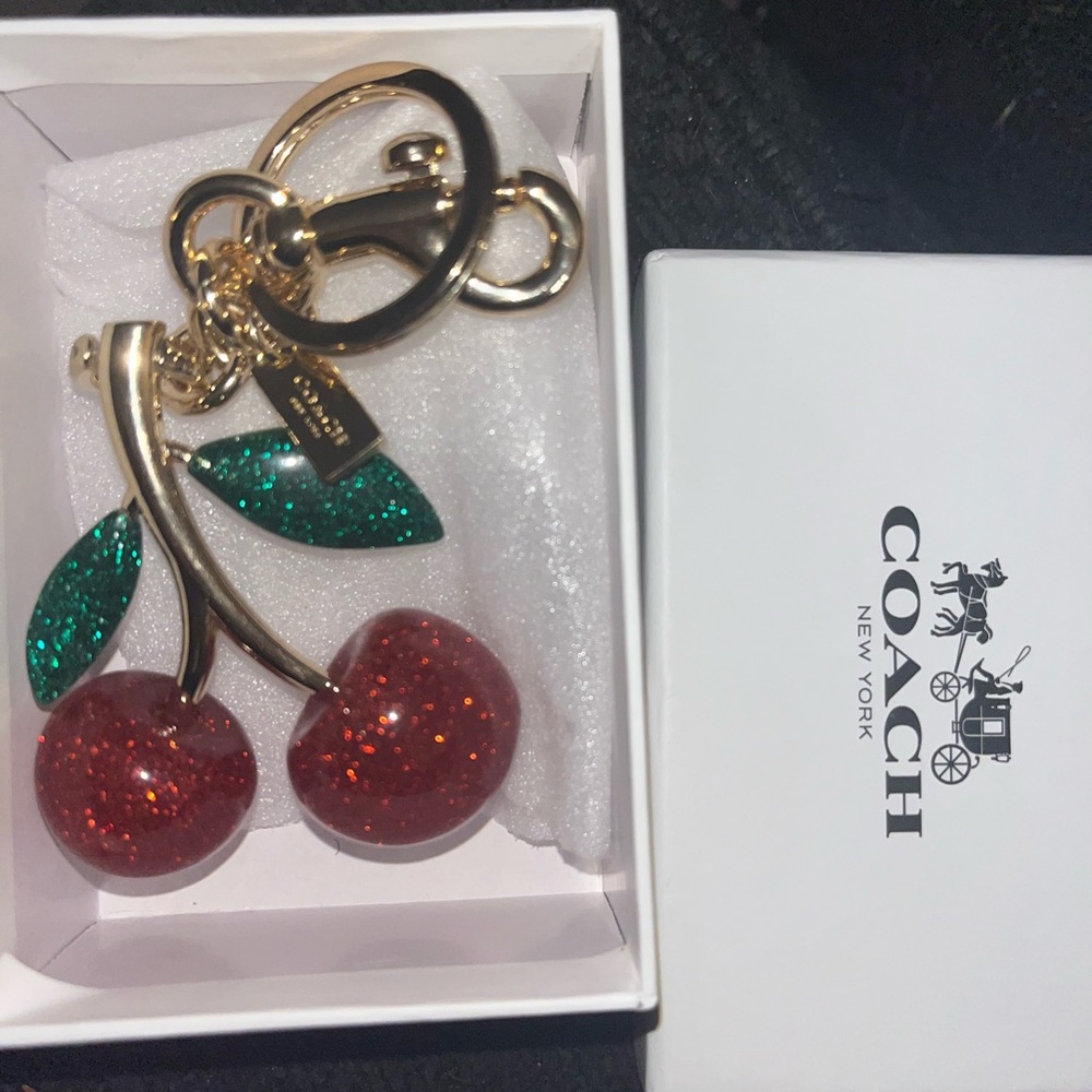 coach cherry bag charm